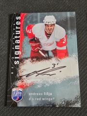 2007-08 Upper Deck Be a Player Signatures Andreas Lilja #S-LJ Auto Red Wings